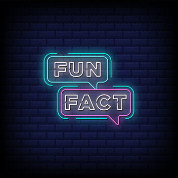Fun Fact Neon Signs Style Text Design