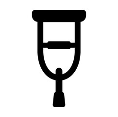 Crutch vector icon illustration ( injury,hospital,handicap)