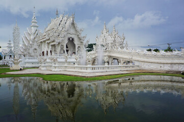 Wat  Rong Khun known as White Temple in Chiang Rai in north Thailand