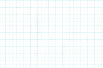 Sheet in a large cell of a school notebook. A blank notebook for school.