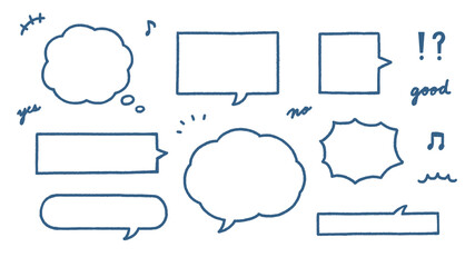 手描き風_吹き出しセット02