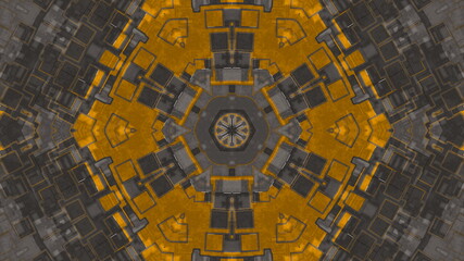  メカニカルな万華鏡、美しい幾何学模様 [別Verあり]