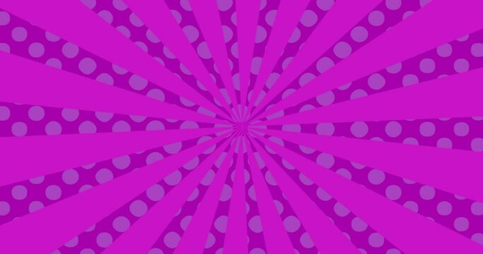 Abstract Purple Comic Rays Background. Comic Book Cover Animation.