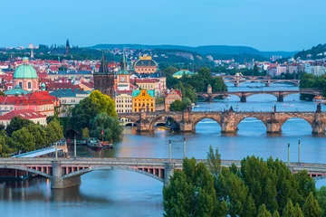 Fototapete Rund Prag,Prague, old Europe, czech, Vltava bridges ,czech bridge, EU bidge, © Rastislav Sedlak SK