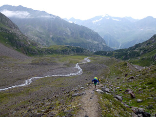Stubai high-altitude hiking trail, lap 6 in Tyrol, Austria