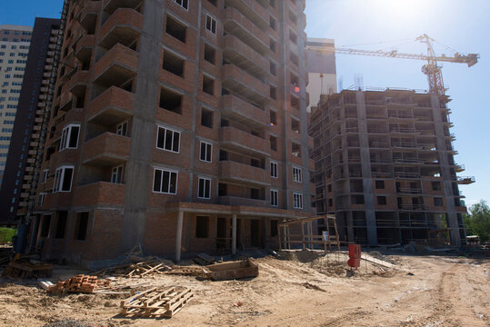 Construction site. production of apartments, social housing.