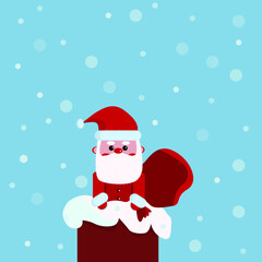 poster bright santa claus christmas