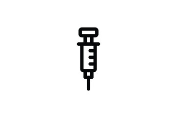 Addiction Outline Icon - Syringe