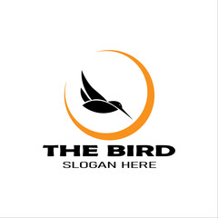 Bird logo vector  simple flat design style  modern flying bird icon symbol