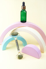 Facial jade stone massage roller instruments