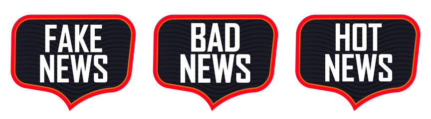 Set News banners design template, vector illustration