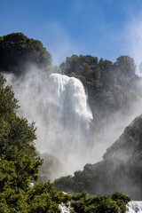 waterfall in the mountains