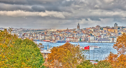 Istanbul, the Golden Horn, HDR Image