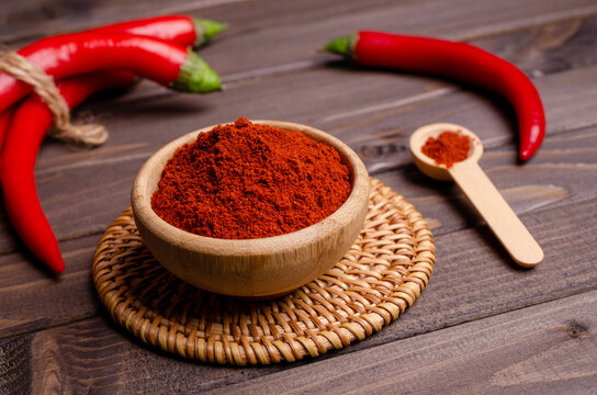 Red pepper powder in a bowl