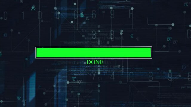 Loading progress bar video background.