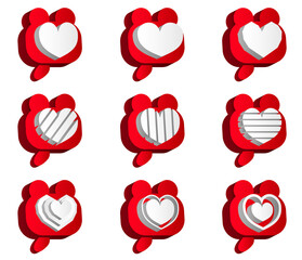 Social media buttons with bear ears