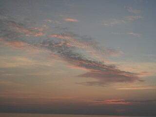 海　海の夕暮れ　日本海