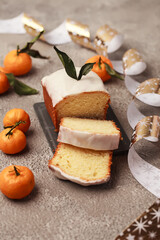 Homemade Christmas cake. Pie for the festive table