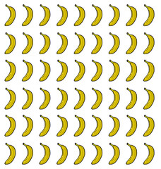 banana seamless pattern. white background. Pantone color