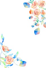 優しいタッチの薔薇フレーム