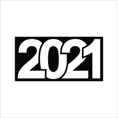 2021 happy new year symbol design. Vector illustration