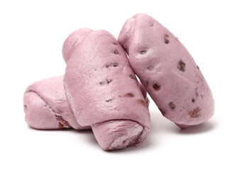 Chinese steamed roll. Close up on white background 