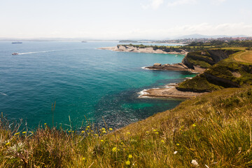 sea view from Cabo Mayor Lighthouse of Santdander. Cantabria. Spain