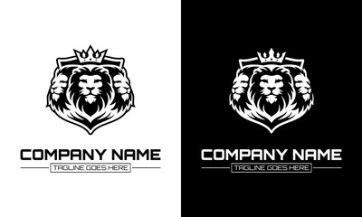 Ilustration vector graphic of Lion mascot logo vector illustration, emblem design.	
