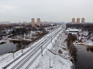 railway in winter