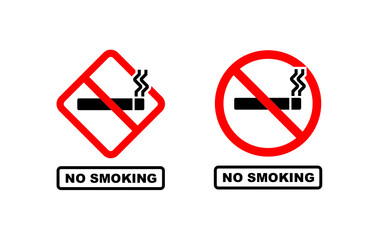 No smoking vector logo stamp - design concept