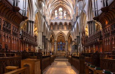 Fototapeta premium The interior of Salisbury Cathedral 