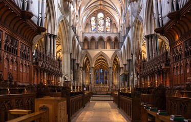 The interior of Salisbury Cathedral 