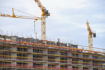 Großbaustelle in der Hamburger Hafencity am 14.10.2020