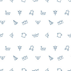 Pattern of origami icons for decorative design