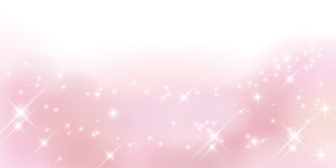 ドリーミなピンク色の素材背景 キラキラ大きめ 2:1比率（下に装飾）
