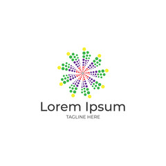 abstract logo design template vector colorful logo stock image 