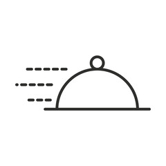 fast delivery service food restaurant line style design