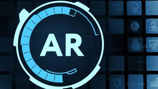 Internet, business, Technology and network concept. Ar, augmented reality icon.