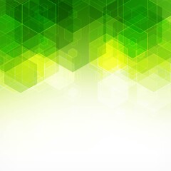 Yellow green hexagon background. Geometric design. Presentation template. eps 10
