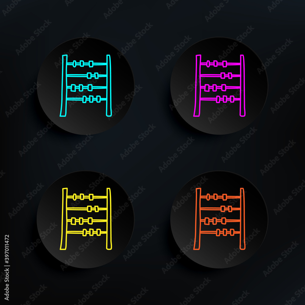 Aufkleber scores sketch dark badge color set icon. simple thin line, outline vector of education icons for ui 