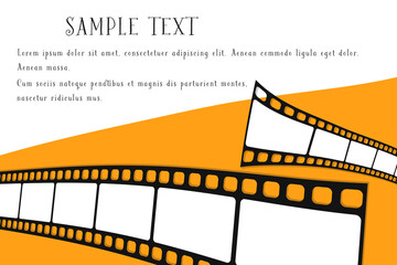 Film, movies abstract, background. Banner, poster, template. The margins for the text. Vector illustration.