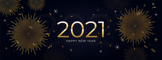 Happy New Year 2020 fireworks background