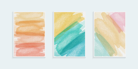 Watercolor Brush Style Cover Design Template