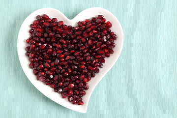 Pomegranate seeds.