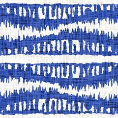 Azure blue stripe linen texture background. Seamless line textile effect. Distressed indigo dye pattern. Coastal farmhouse beach decor, modern sailing fashion or soft furnishing repeat striped cloth
