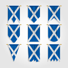 Scotland flag in different shapes, Flag of Scotland in various shapes