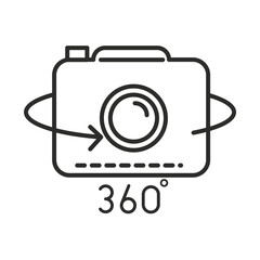 augmented reality photo 360 camera technology line style