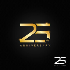 25 years anniversary logo, icon and symbol vector illustration