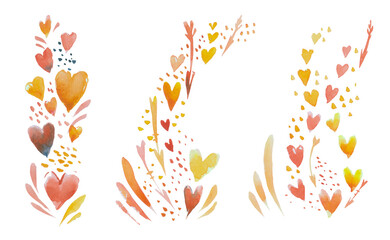 autumn leaves of heart background