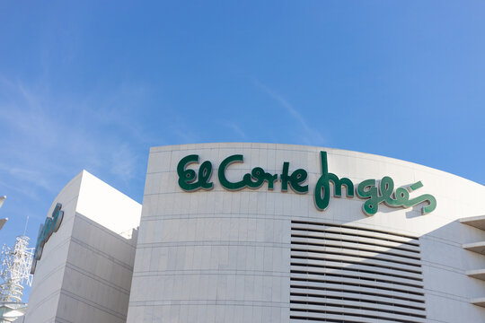 ZARAGOZA, SPAIN - DECEMBER 03, 2020: store of the El Corte Ingles brand, in Shopping Resort of zaragoza city